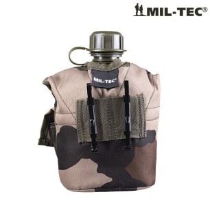 Gourde ~1l, avec housse et quart, camouflage armée française
