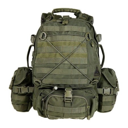 Sac a dos Cougar 45L, Ares, cl : Vert armée (sur-sac pluie inclus)