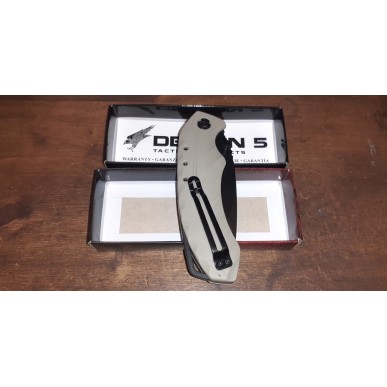 Couteau pliant tactique militaire Defcon5, couleur sable
