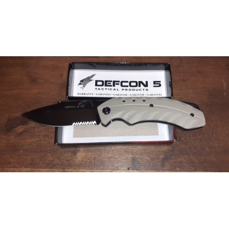 Couteau pliant tactique Defcon5, couleur sable