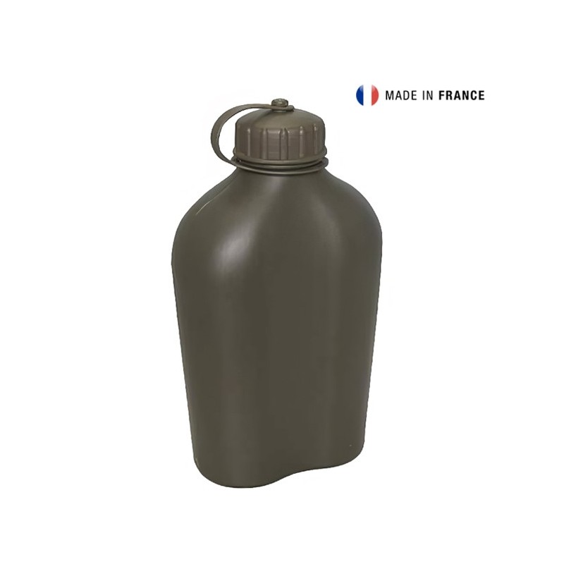 Gourde neuve originale Armée française, plastique, vert OTAN