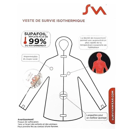 Veste d'urgence isothermique Surviva