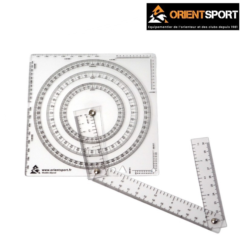 Rapporteur 1/2 Cercle MINERVA 20cm Transparent – Graduation En Grades (0-180°), Double Sens – Fabriqué En France