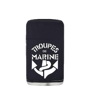 Briquet gaz tempête avec logo Troupes de marine