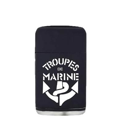 Briquet gaz tempête avec logo Troupes de marine