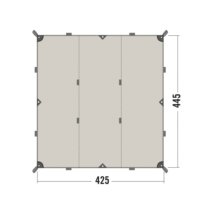 Bache Tatonka Tarp 1TC Toile coton imperméable 425 x 445 cm - Beige Bache Tatonka Tarp 1TC Toile coton imperméable 425 x 445 cm - Beige