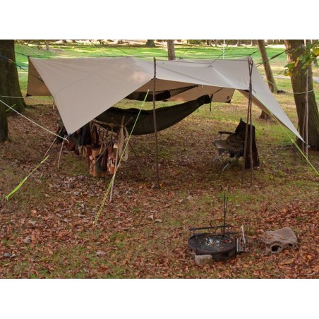Bache Tatonka Tarp 1TC Toile coton imperméable 425 x 445 cm - Beige
