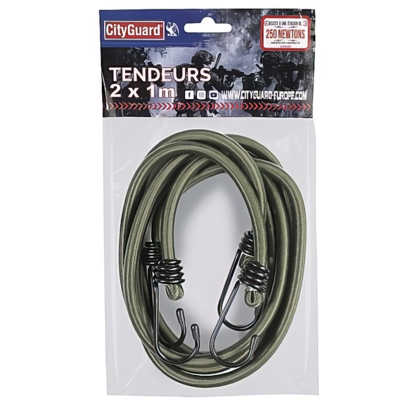 Lot de 2 tendeurs, vert armée, haute résistance Lot de 2 tendeurs, vert armée, haute résistance