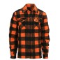 Chemise épaisse à carreaux, type bucheron, couleur orange et noir Chemise épaisse à carreaux, type bucheron, couleur orange et noir