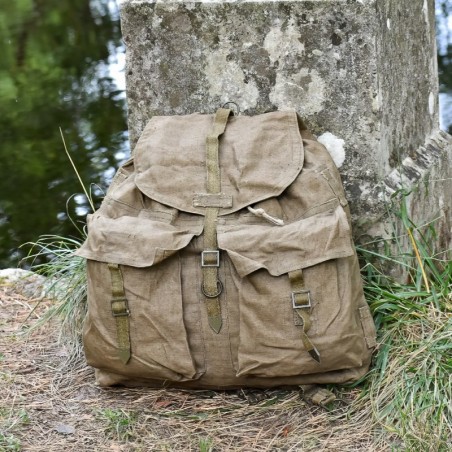 Sac à dos vintage militaire M60, marron, surplus en tres bon état