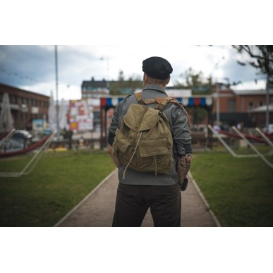 Sac à dos vintage militaire M60, marron, surplus en tres bon état