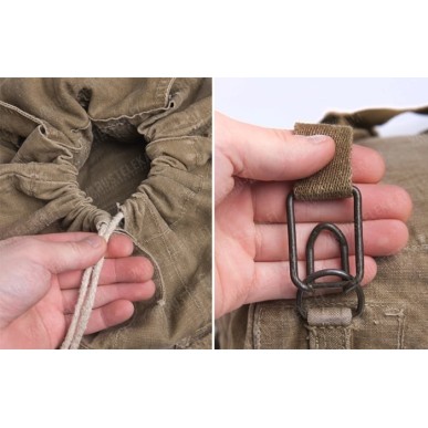 Sac à dos vintage militaire M60, marron, surplus en tres bon état