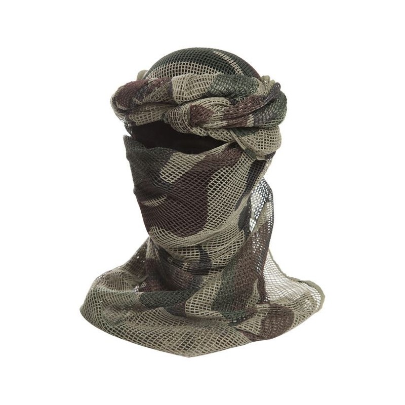 Chèche écharpe filet militaire, camouflage forêt Chèche écharpe filet militaire, camouflage forêt