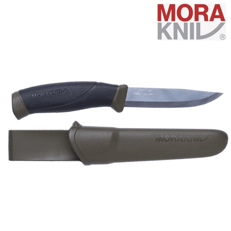 Couteau Morakniv Companion, lame Inox, cl : vert armée Couteau Morakniv Companion, lame Inox, cl : vert armée