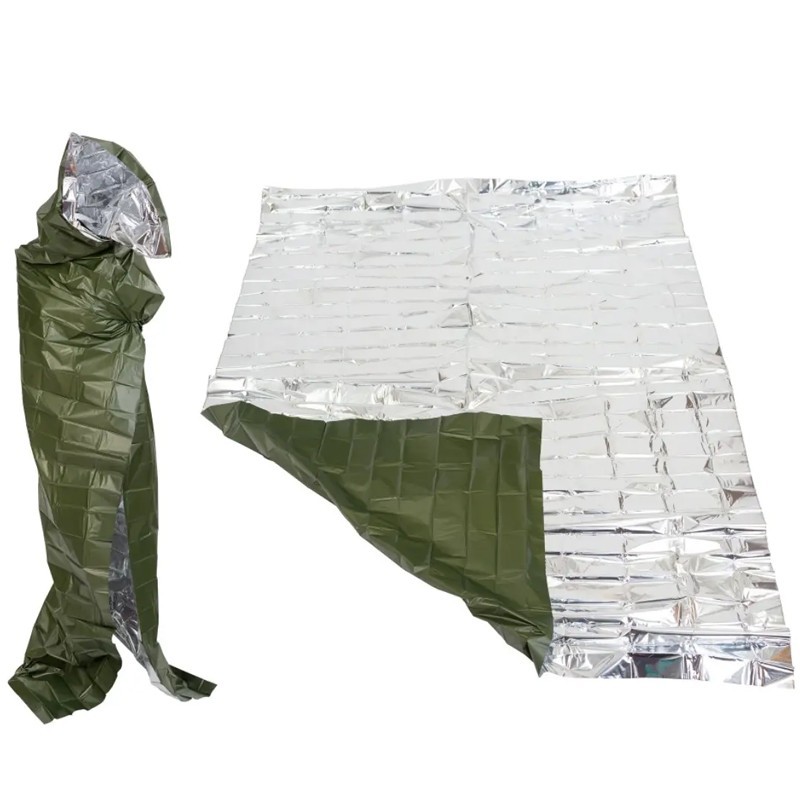 Couverture de Survie Compacte, Vert Armée Couverture de Survie Compacte, Vert Armée