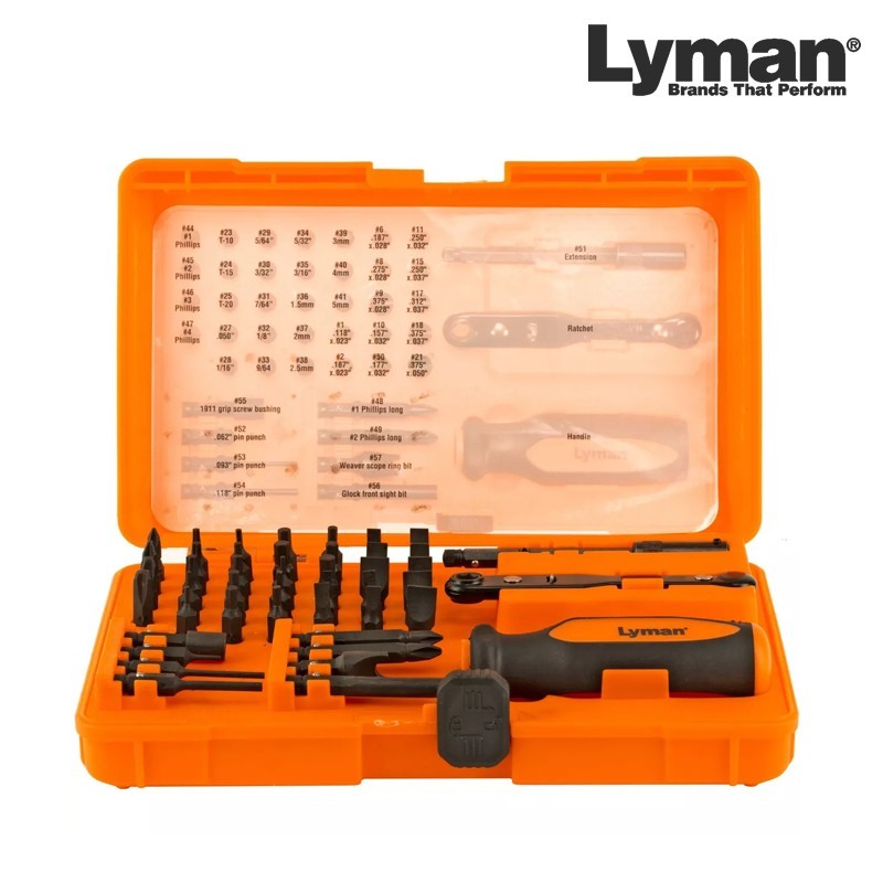 Kit Outillage pour Armurier Master Gunsmith 45 Pièces LYMAN Kit Outillage pour Armurier Master Gunsmith 45 Pièces LYMAN