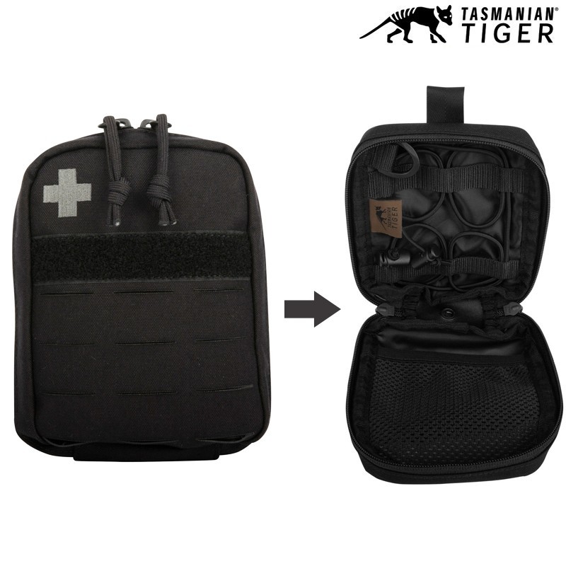 Pochette attaches MOLLE de premiers secours MEDIC- Tasmanian Tiger, cl : Noir Pochette attaches MOLLE de premiers secours MEDIC- Tasmanian Tiger, cl : Noir
