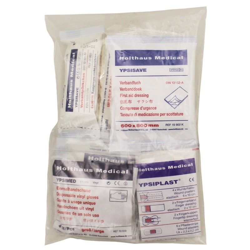 Recharge pour Trousse de 1er Secours, HOLTHAUS, 27 pièces (instructions FR - DL 2030) Recharge pour Trousse de 1er Secours, HOLTHAUS, 27 pièces (instructions FR - DL 2030)