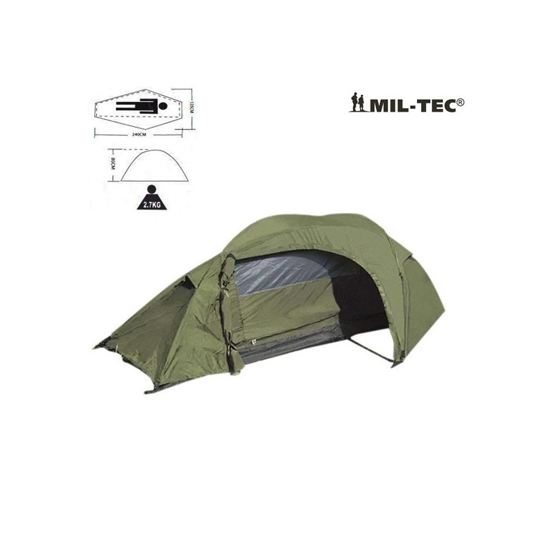 Tente Miltec recon 1, cl : vert armée Tente Miltec recon 1, cl : vert armée