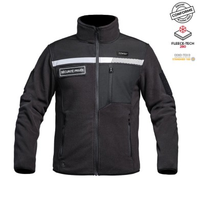 Veste Polaire Sécurité Privée réglementaire - Noir - Marque A10
