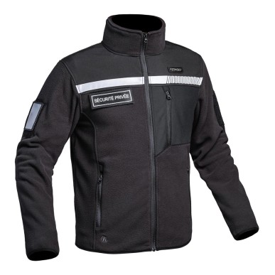 Veste Polaire Sécurité Privée réglementaire - Noir - Marque A10