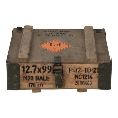 Caisse en bois militaire 40x36x15cm - Orig: armée polonaise