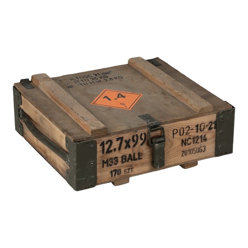 Caisse en bois militaire 40x36x15cm - Orig: armée polonaise