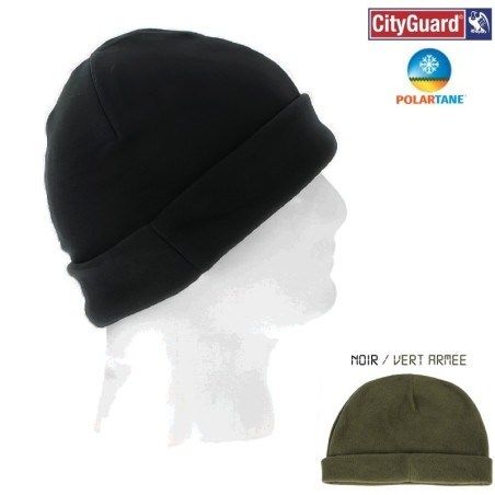Bonnet Polaire CityGuard - (chaud et prix doux !) noir ou vert armée