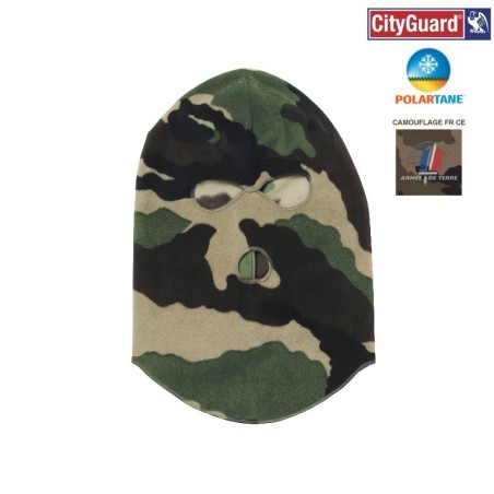 Cagoule Polaire chaude 3 Trous - Camouflage CE armée FR