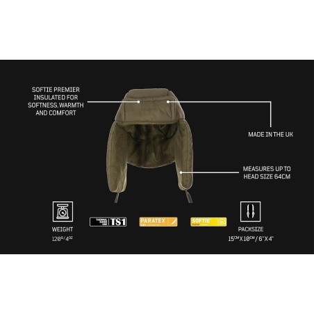 Chapeau Hiver Type Chapka - Vert Armée - Snugpak (T. unique)