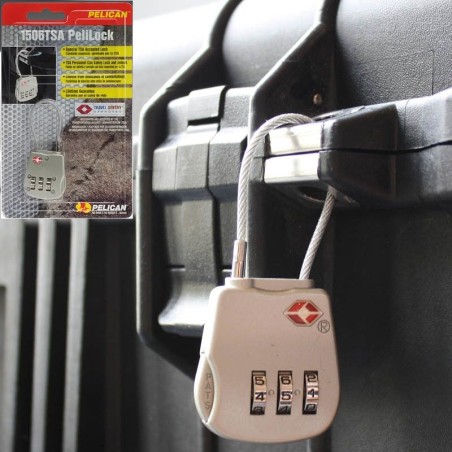 Cadenas TSA à Code (3 chiffres) Peli™ - pour caisse militaire ou bagage touriste