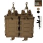 Porte-Chargeurs Double 5.11® Flex Multi-Calibre (Couleurs : Coyote/Noir)
