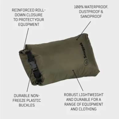 Sac étanche DRI-SAK 35 litres SNUGPAK, couleur coyote ou vert armée