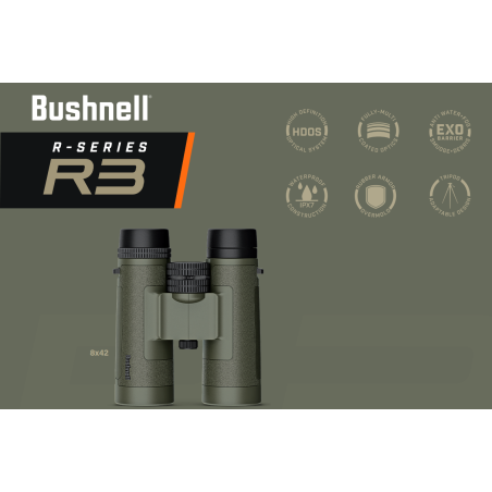 Jumelles Bushnell Banner R3 8x42, couleur vert militaire