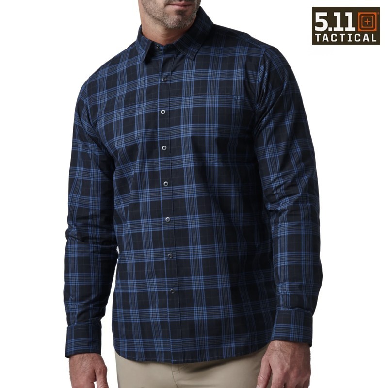 Chemise à carreaux Cobalt Blue Plaid "Igor Plaid" 5.11 Chemise à carreaux Cobalt Blue Plaid "Igor Plaid" 5.11