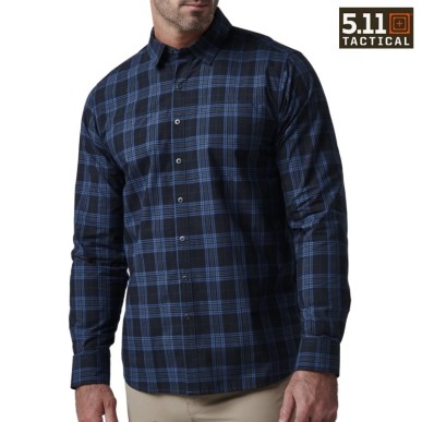 Chemise à carreaux Cobalt Blue Plaid "Igor Plaid" 5.11