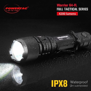 Lampe Tactique PowerTac Warrior Gen IV, 4200 lumens