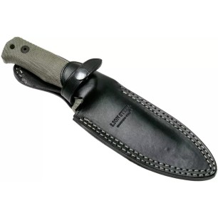 Couteau Lionsteel "T5" Micarta Vert Blackwash