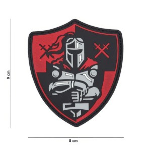 Patch Velcro "Chevalier en Armure - Blason (Haut du Corps avec Épée)"