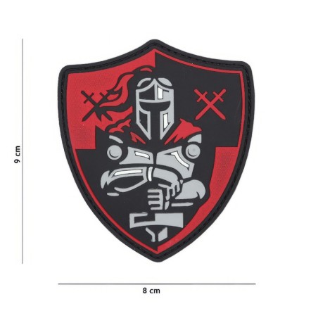 Patch Velcro "Chevalier en Armure - Blason (Haut du Corps avec Épée)"