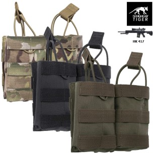 Porte-chargeurs double HK417 Tasmanian Tiger, cl: Multicam, noir ou vert