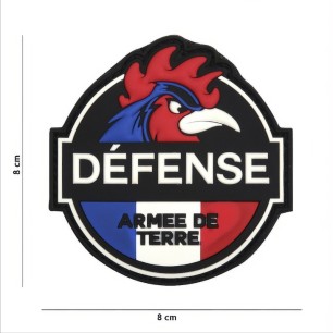 Patch velcro Coq FR Haute Visibilité - Défense Armée de Terre