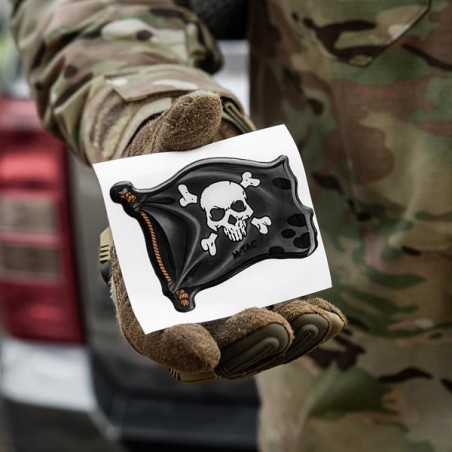 Autocollant 3D drapeau pirate Jolly Roger