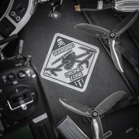 Autocollant Warning Drones Zone Réfléchissant
