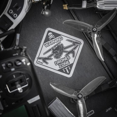 Autocollant Warning Drones Zone Réfléchissant
