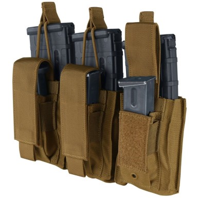 Porte-Chargeurs Triple GEN II Condor – 3x 5.56 + 3x 9mm – Coyote