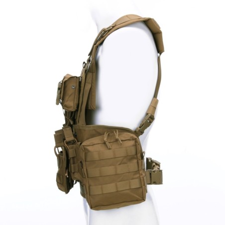 Gilet tactique chest Operator, avec poche, couleur coyote 101 Inc