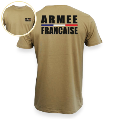 T-Shirt Sable Marquage “ARMÉE FRANÇAISE” recto/verso