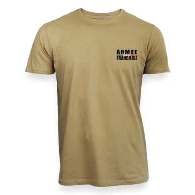 T-Shirt Sable  Marquage “ARMÉE FRANÇAISE” recto/verso