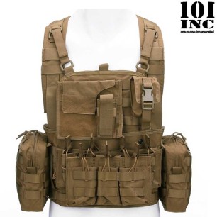 Gilet tactique chest Operator, avec poche, couleur coyote 101 Inc